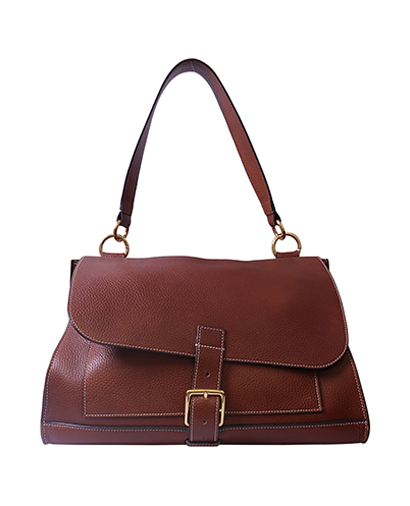 Chiltern Satchel, &pound;350, Handbags, Brown, Leather, Front view
